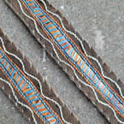 Blue and orange garter detail