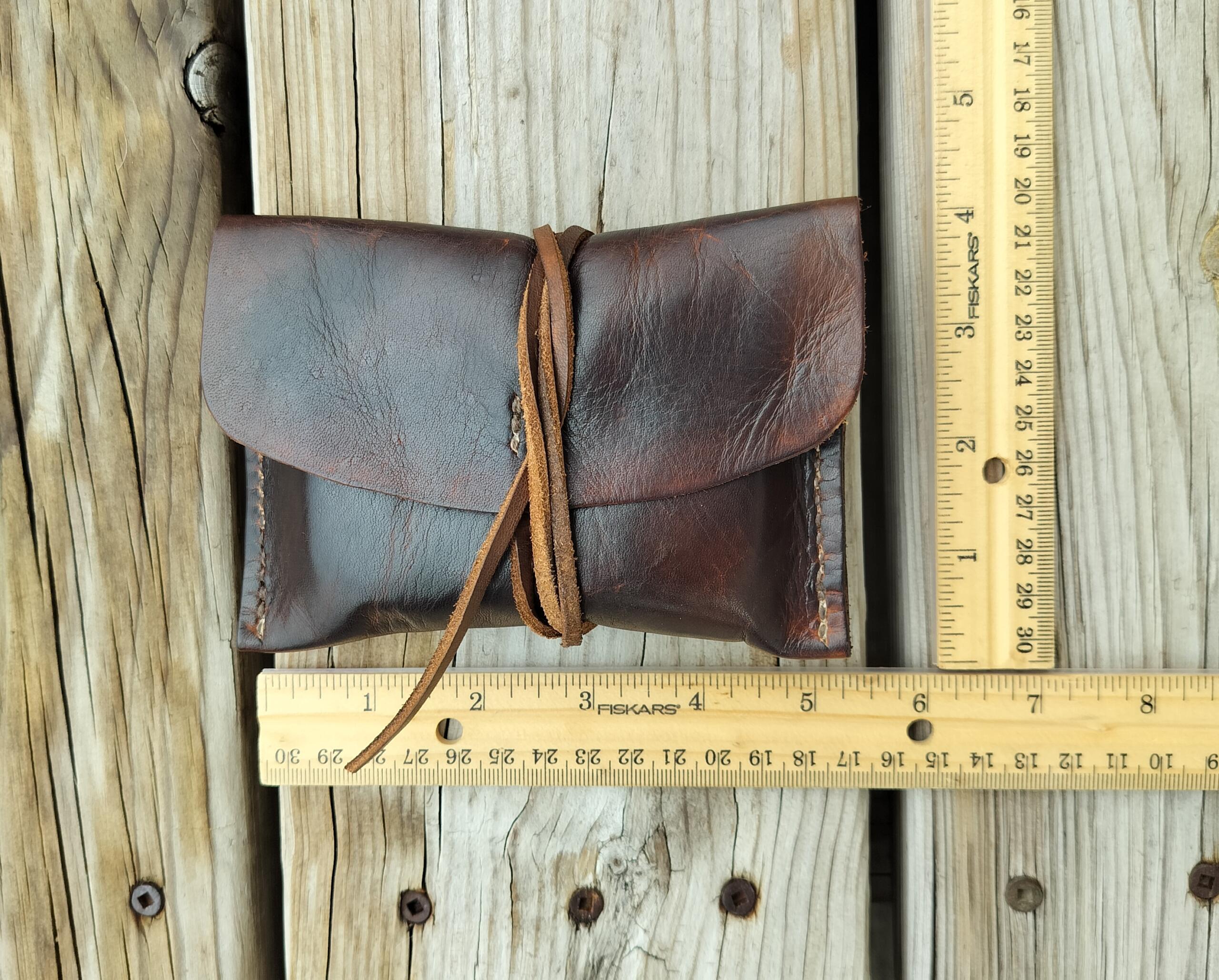 Leather Accessory Pouch(A)(SOLD) Contemporary Longrifle Association
