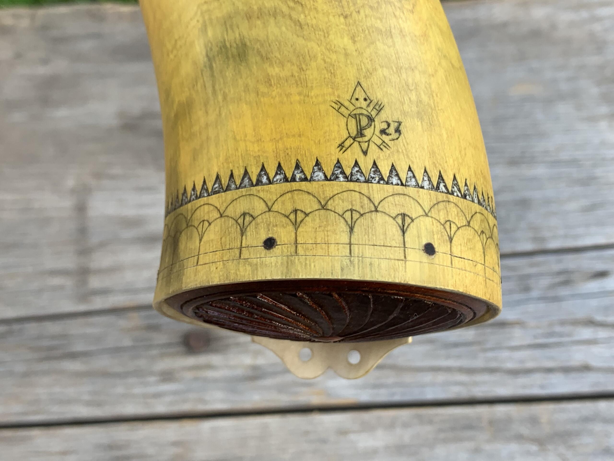 Bag Horn by John Proud Contemporary Longrifle Association